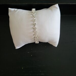 Silver Crystal Tennis Bracelet - Women Accessories